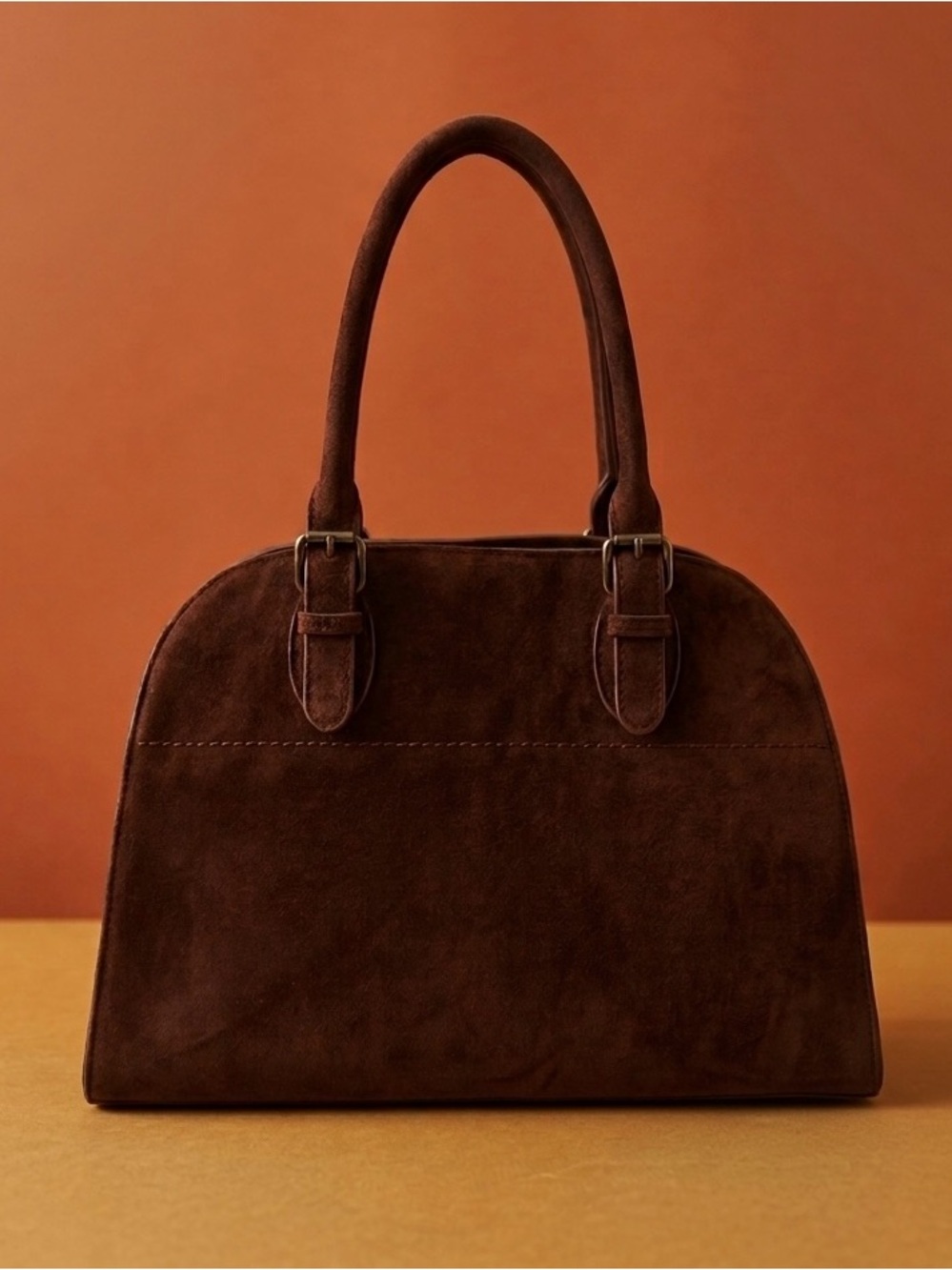 🍁Faux Suede Top-Handle Satchel Bag🍂